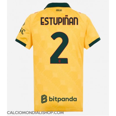 Maglie da calcio AC Milan Pervis Estupinan #2 Terza Maglia Femminile 2025-26 Manica Corta Maglie da calcio AC Milan Pervis Estupinan #2 Terza Maglia Femminile 2025-26 Manica Corta
